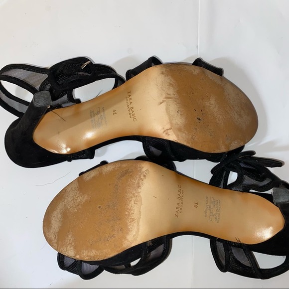 Zara Peep Toe Cut Out Stiletto Sandal EU 41 US 10 - Picture 7 of 8